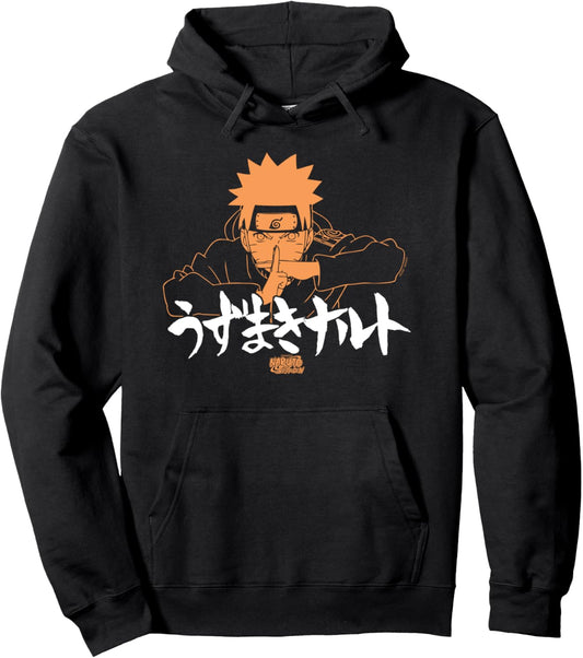 Shippuden Linear  Jutsu with Kanji Pullover Hoodie