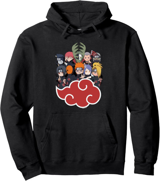 Shippuden Akatsuki Group SD Pullover Hoodie