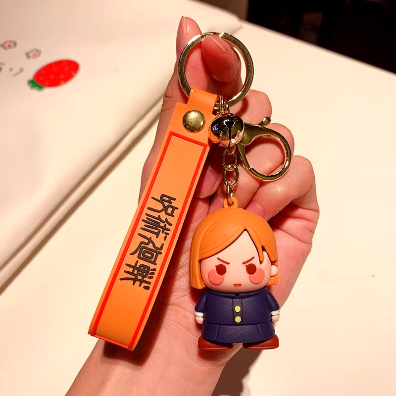 Anime Cosplay Keychain Gojo Itadori Fushiguro Kugisaki Sukuna Kawaii Doll Bag Pendant Fans Gift Collection Props