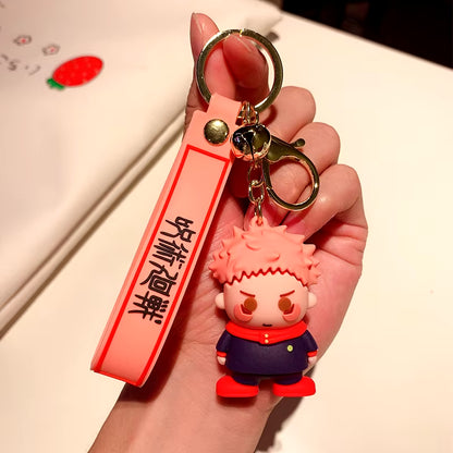 Anime Cosplay Keychain Gojo Itadori Fushiguro Kugisaki Sukuna Kawaii Doll Bag Pendant Fans Gift Collection Props