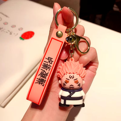 Anime Cosplay Keychain Gojo Itadori Fushiguro Kugisaki Sukuna Kawaii Doll Bag Pendant Fans Gift Collection Props