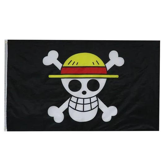 Anime One Piece Monkey D Luffy Skull Flag